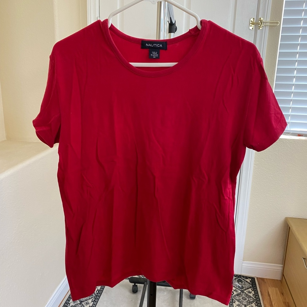 Nautica red T-shirt size medium